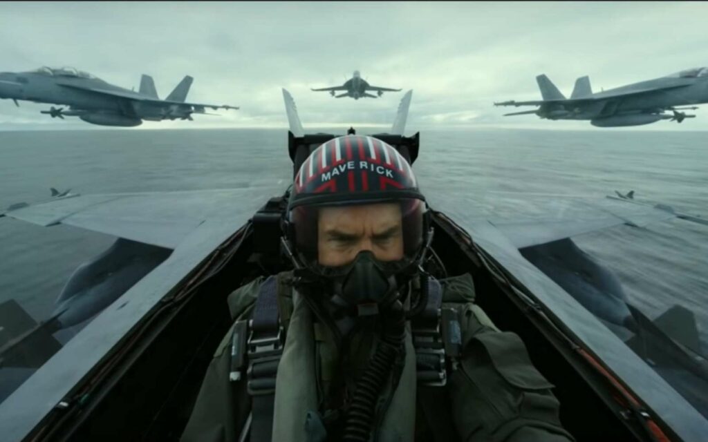 Pour le tournage de Top Gun 2, les pilotes des F-18 ont effectué des vols dans des configurations bien plus serrées qu’ils ne le font en conditions réelles. © Paramount Pictures