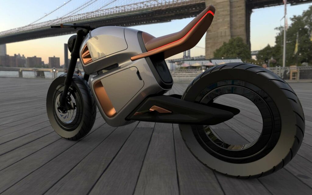 Le design de la Nawa Racer est inspiré des motos café racer. © Nawa Technologies