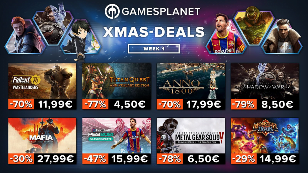 Gamesplanet lanza sus ofertas de Navidad: 2000 juegos para PC a la venta, ¡aquí está nuestro Top 30 de las mejores ofertas!  |  Diario del friki