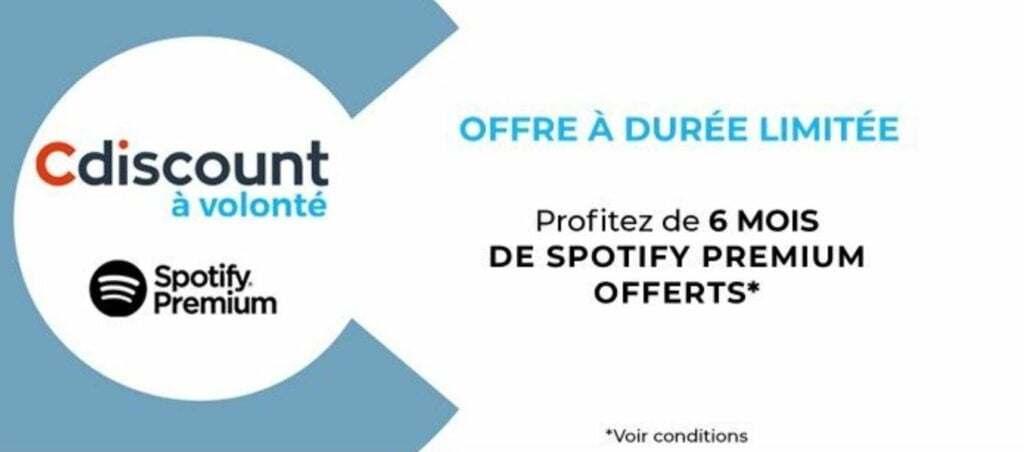 Cdiscount a voluntad: 6 meses de suscripción a Spotify Premium ofrecidos desde 49 € de compra |  Diario del friki