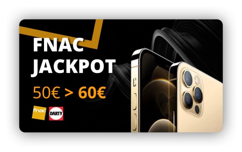 Vuelven las tarjetas regalo electrónicas Fnac-Darty Jackpot: ¡60 € por 50 € y 150 € por 130 €!  |  Diario del friki