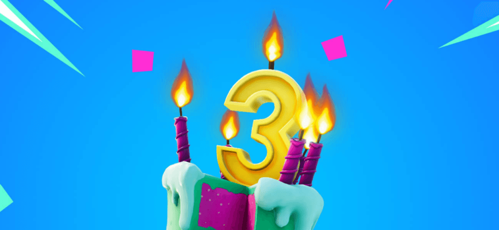 Fortnite cumple tres años y presenta su evento de aniversario