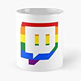 Taza clásica Twitch Lgbt Logo -...