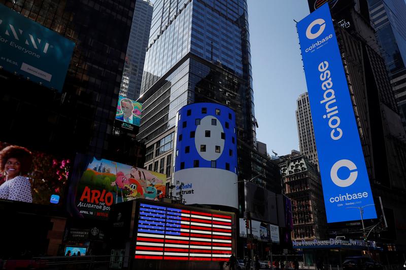 El buque insignia de las criptomonedas Coinbase salta un 11% después del tormentoso debut en Nasdaq