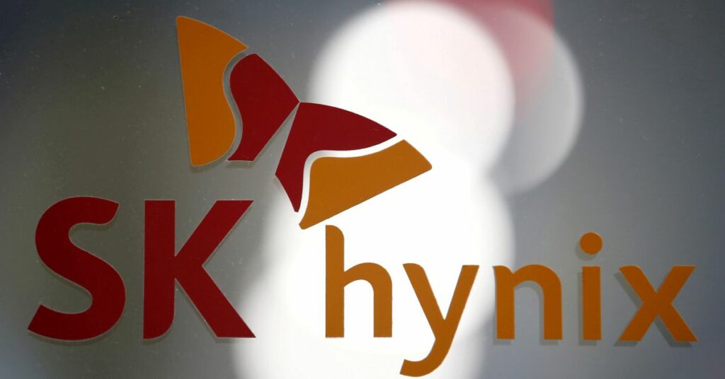 The logo of SK Hynix is seen at its headquarters in Seongnam, South Korea, April 25, 2016. REUTERS/Kim Hong-Ji