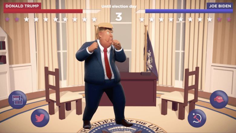 Trump y Biden se enfrentan en un juego de lucha móvil de parodia