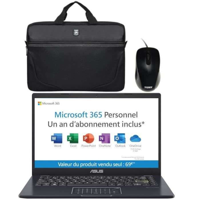 Bon plan : Le PC portable ASUS E410MA-BV1040TS avec tous ses accessoires © Cdiscount