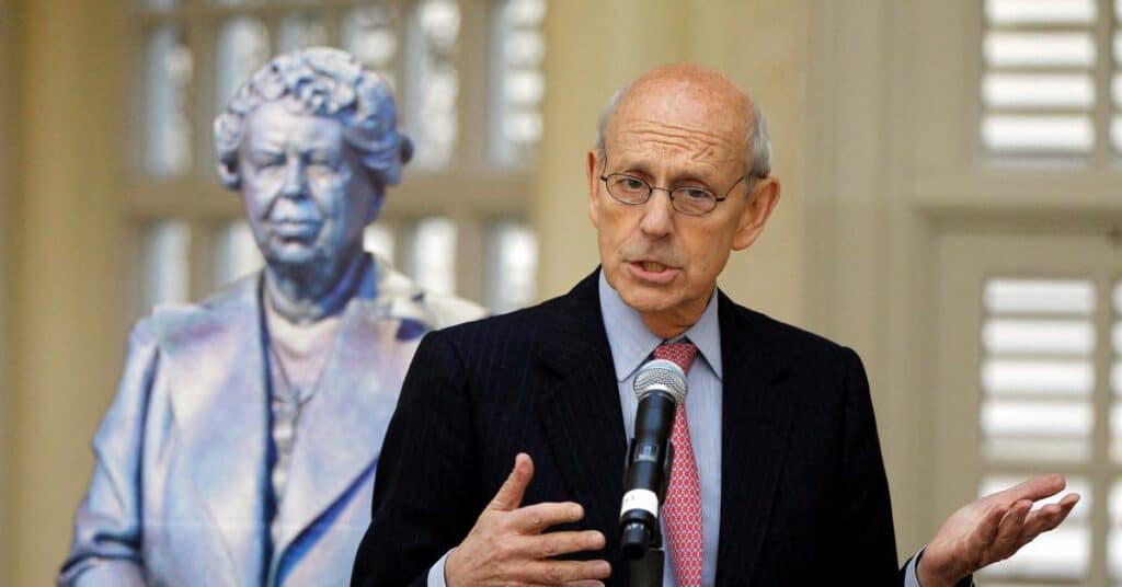 Supreme Court Justice Stephen Breyer at Capitol Hill in Washington May 20, 2010.  REUTERS/Kevin Lamarque