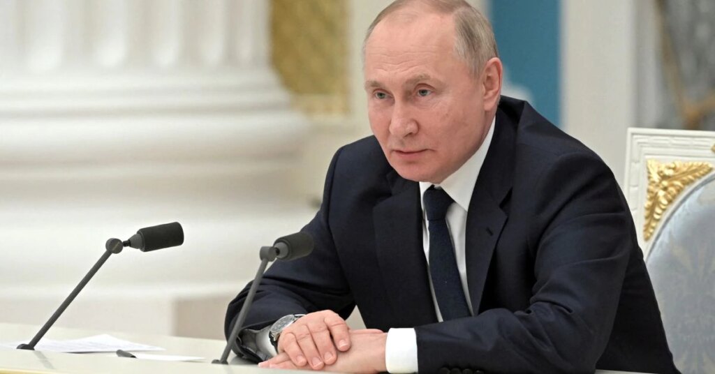 Russian President Putin meets with representatives of the business community in Moscow