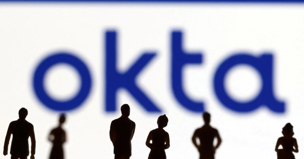 Illustration shows Okta logo