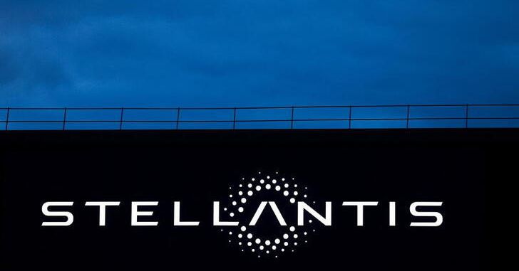 Illustration shows Stellantis logo