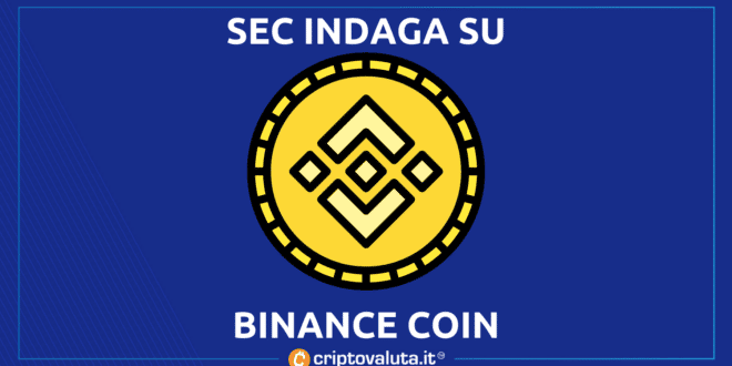 Binance ICO indagine SEC