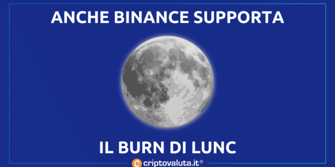 BINANCE SUPPORTA IL BURN