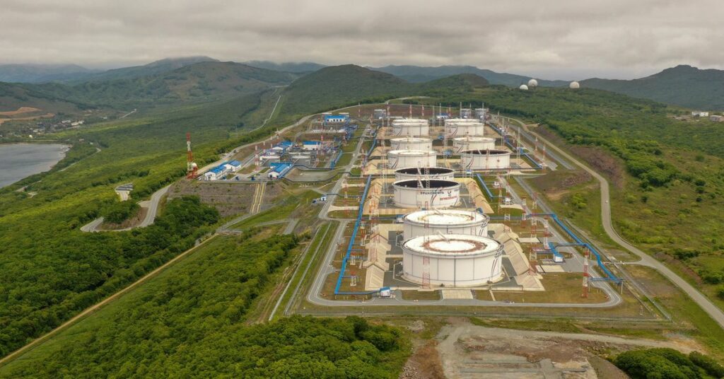 A view shows oil terminal Kozmino near Nakhodka