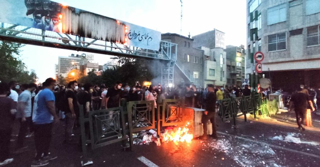 Protest over the death of Mahsa Amini, a woman who died after being arrested by the Islamic republic