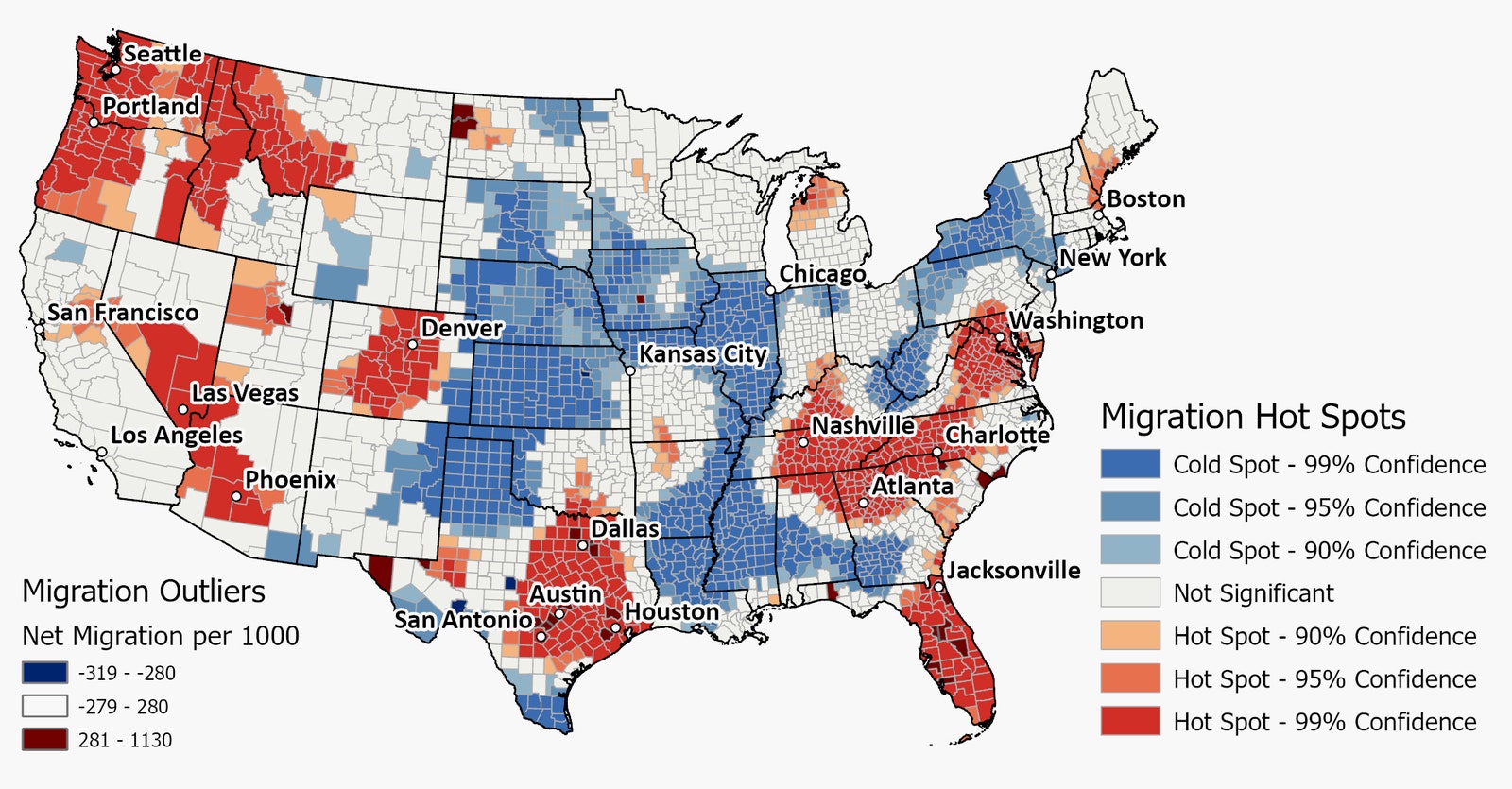 mapas de puntos críticos de migración