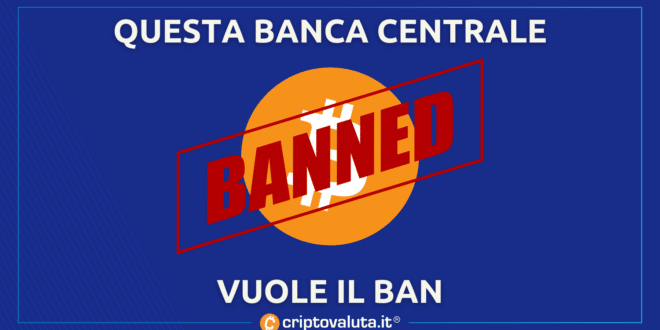 BANCA CENTRALE VUOLE BAN