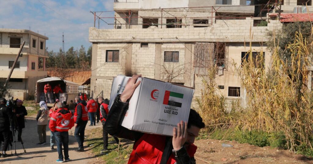 Humanitarian aid distributed in Jableh