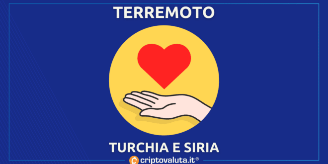 Terremoto Turchia Siria aiuti crypto