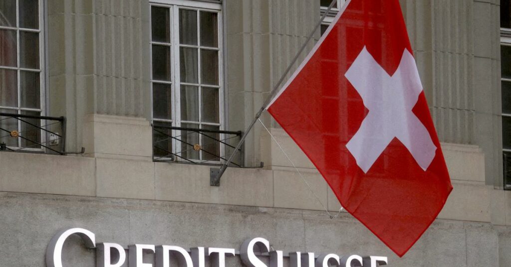 Logo of Swiss bank Credit Suisse is seen in Bern