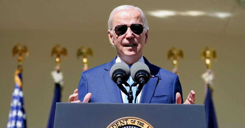 U.S. President Joe Biden signs executive order on child care and eldercare during Rose Garden event at the White House in Washington