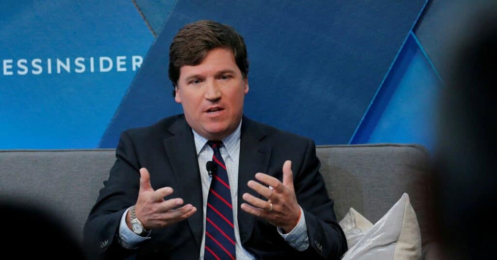 Fox personality Tucker Carlson speaks at the 2017 Business Insider Ignition: Future of Media conference in New York