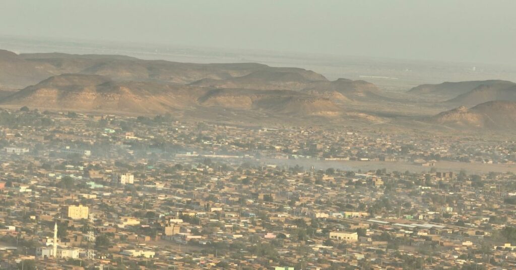 Plumes of smoke rises over the city of Omdurman