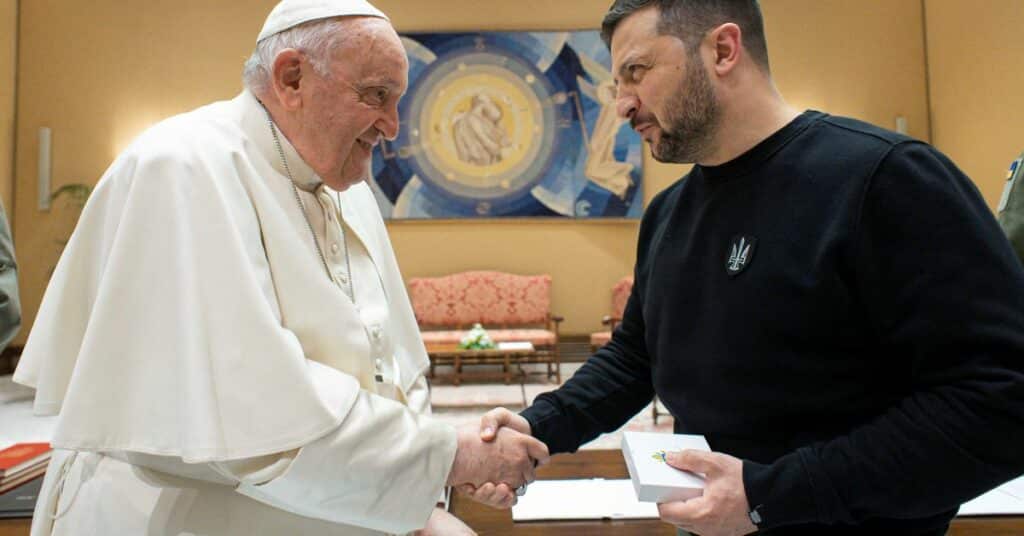 Pope Francis meets with Ukrainian President Volodymyr Zelenskiy