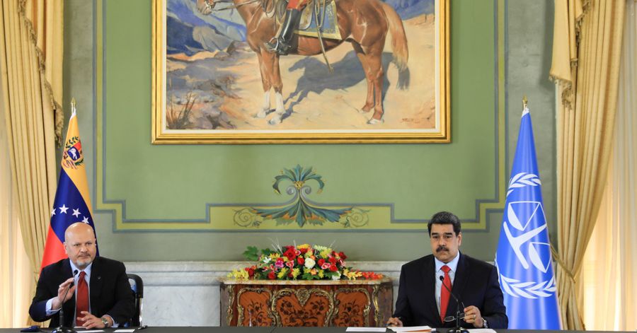 International Criminal Court prosecutor Khan meets Venezuela's President Maduro in Caracas