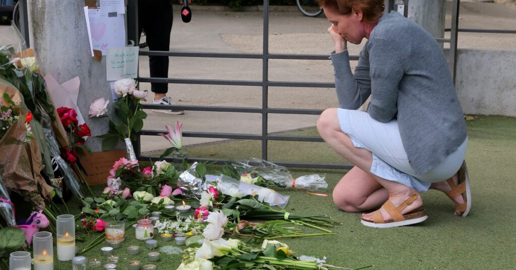 Tribute for victims the day after knife attack in French alpine town of Annecy