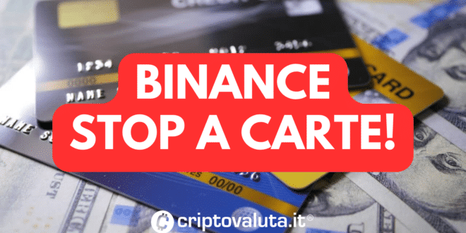 BINANCE STOP CARTE