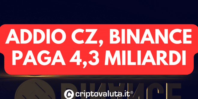 CZ BINANCE ADDIO