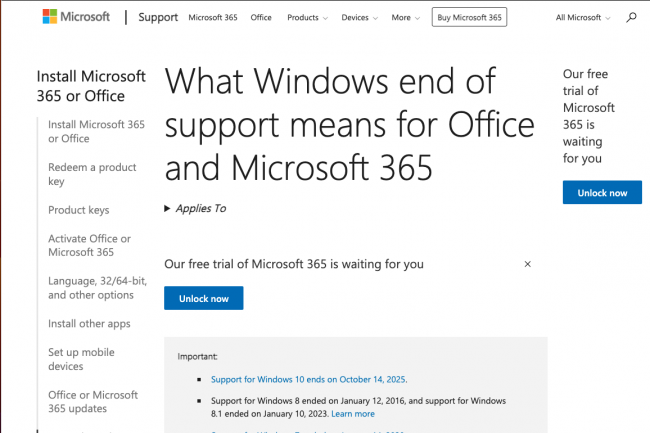 Le support technique de Microsoft explique qu