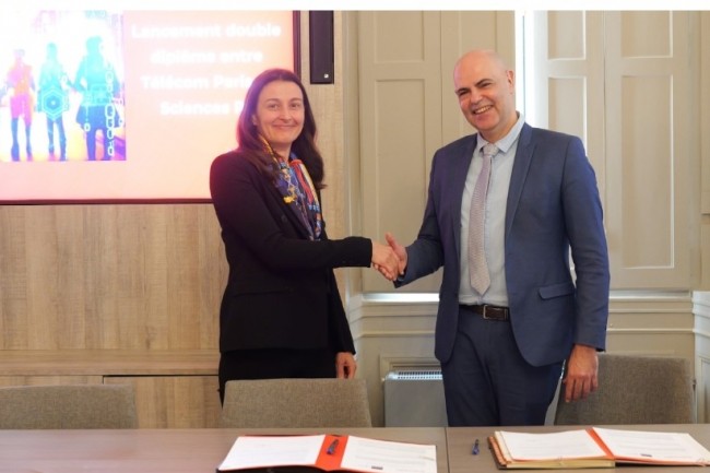 La signature du partenariat avec Natacha Valla, doyenne de l